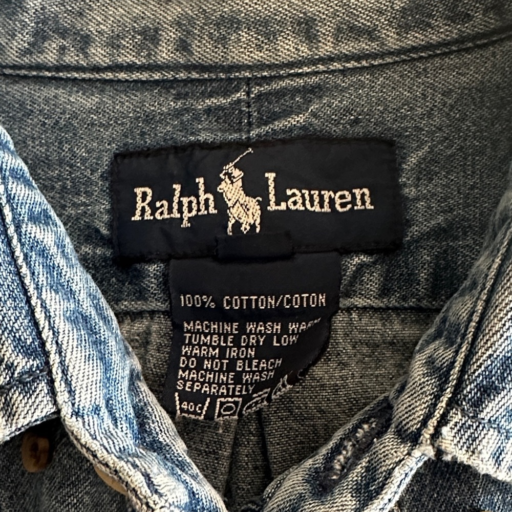 Ralph Lauren Blue Button Down Shirt - Picture 3 of 5